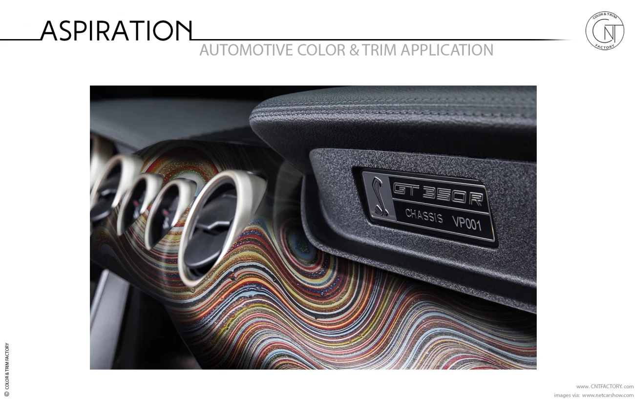 Fordite Detroit agate automotive trim design