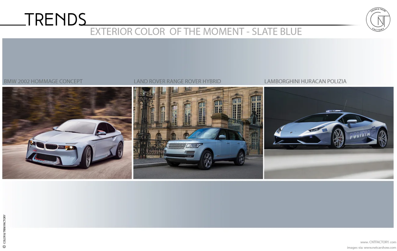 Automotive Exterior color trend moment Slate Blue