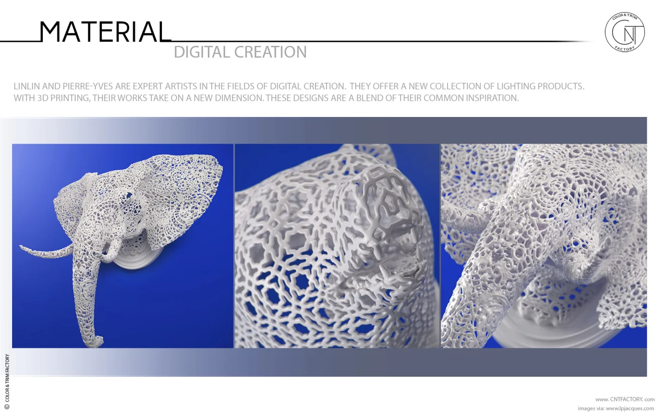 Digital Creation 3D Printed Animal Lace 