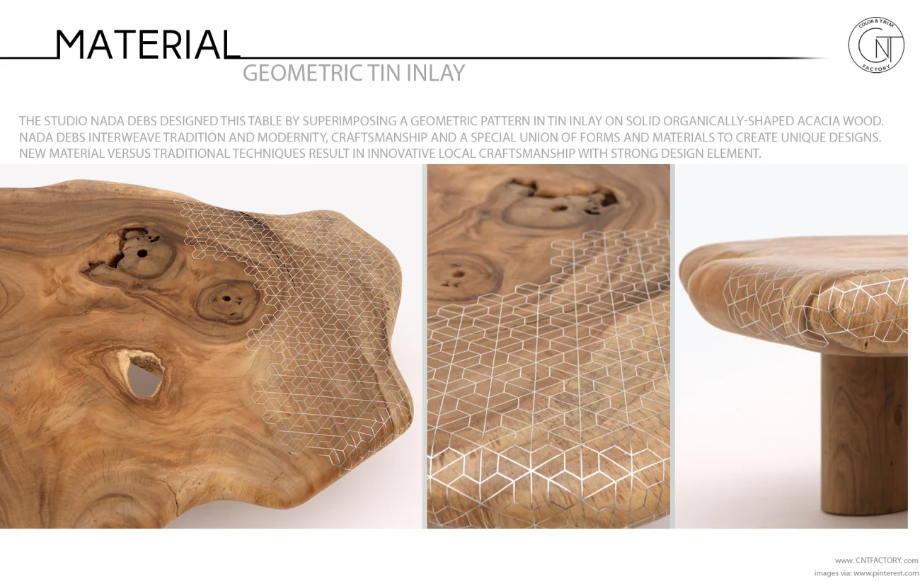 Geometric Pattern Tin Inlay Nada Debs