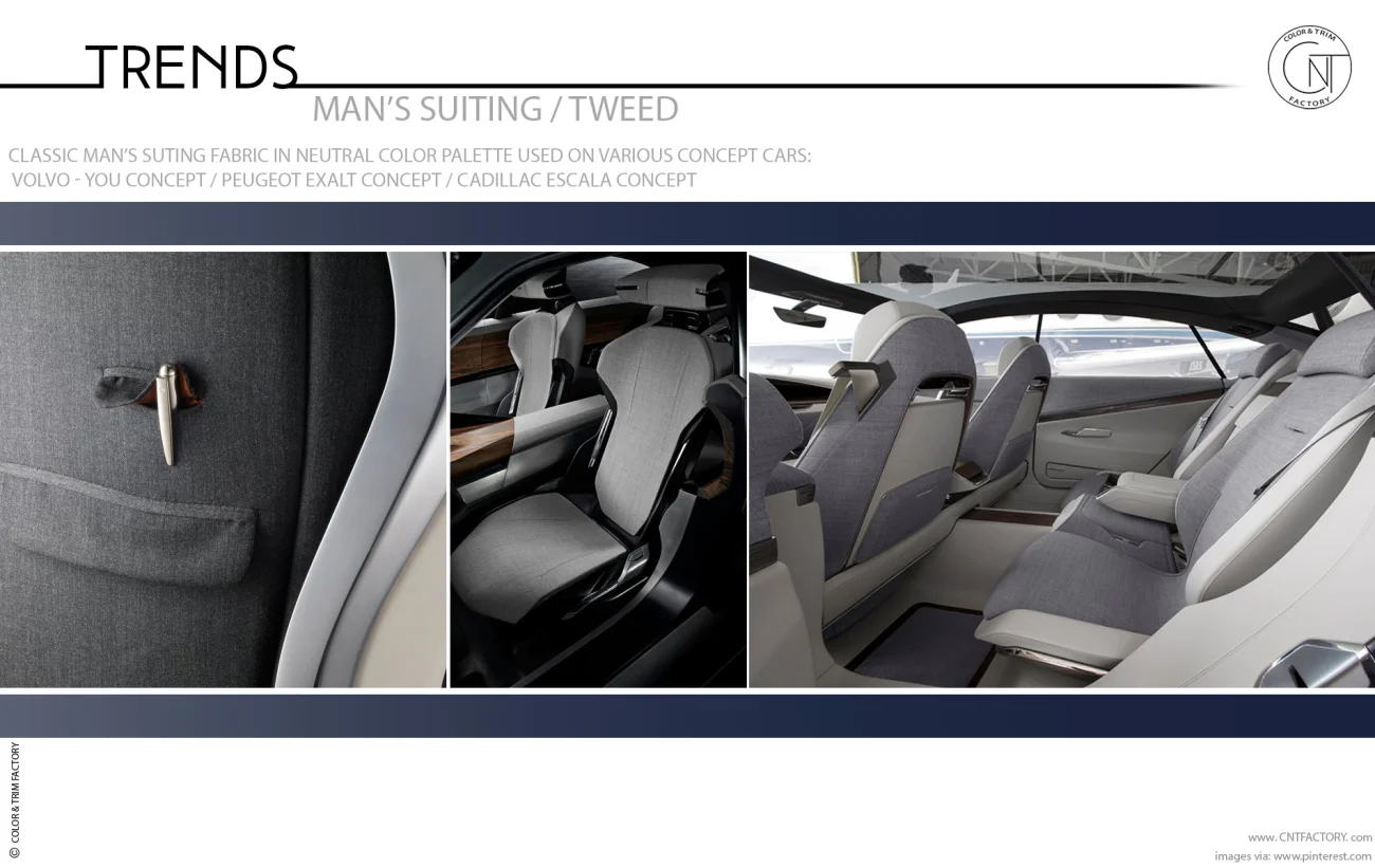 Suiting Material Tweed Automotive Design Color Trim