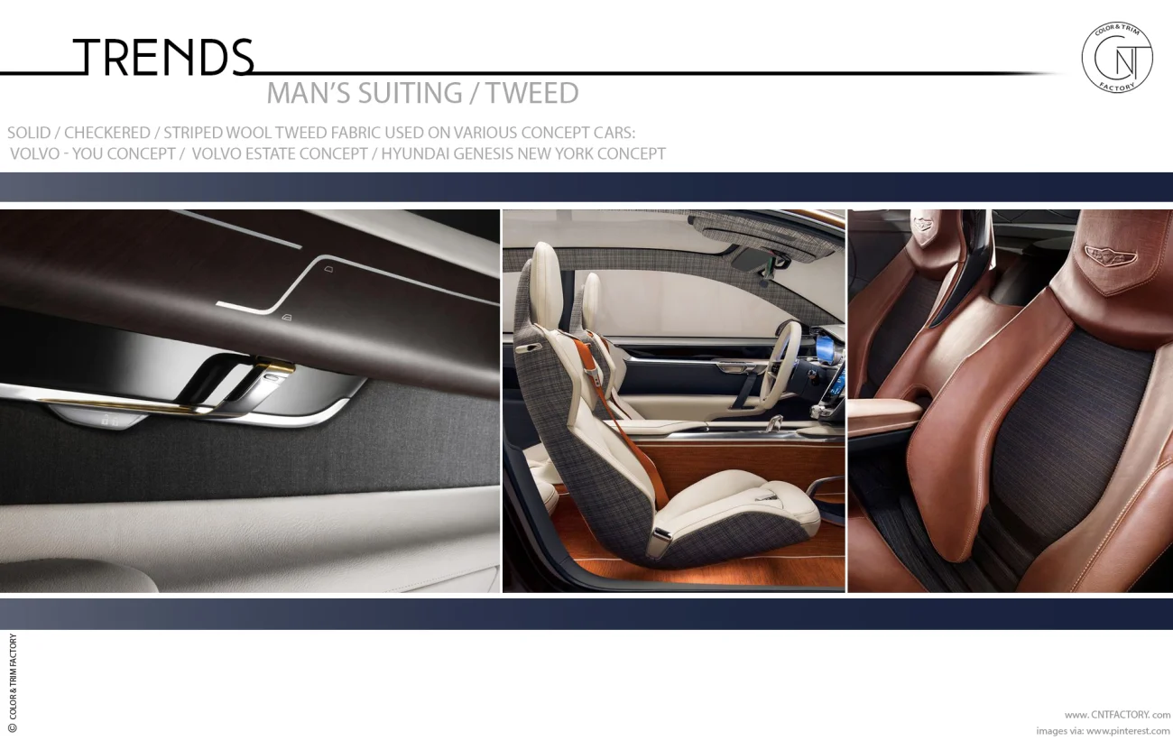 Suiting Material Tweed Automotive Design Color Trim