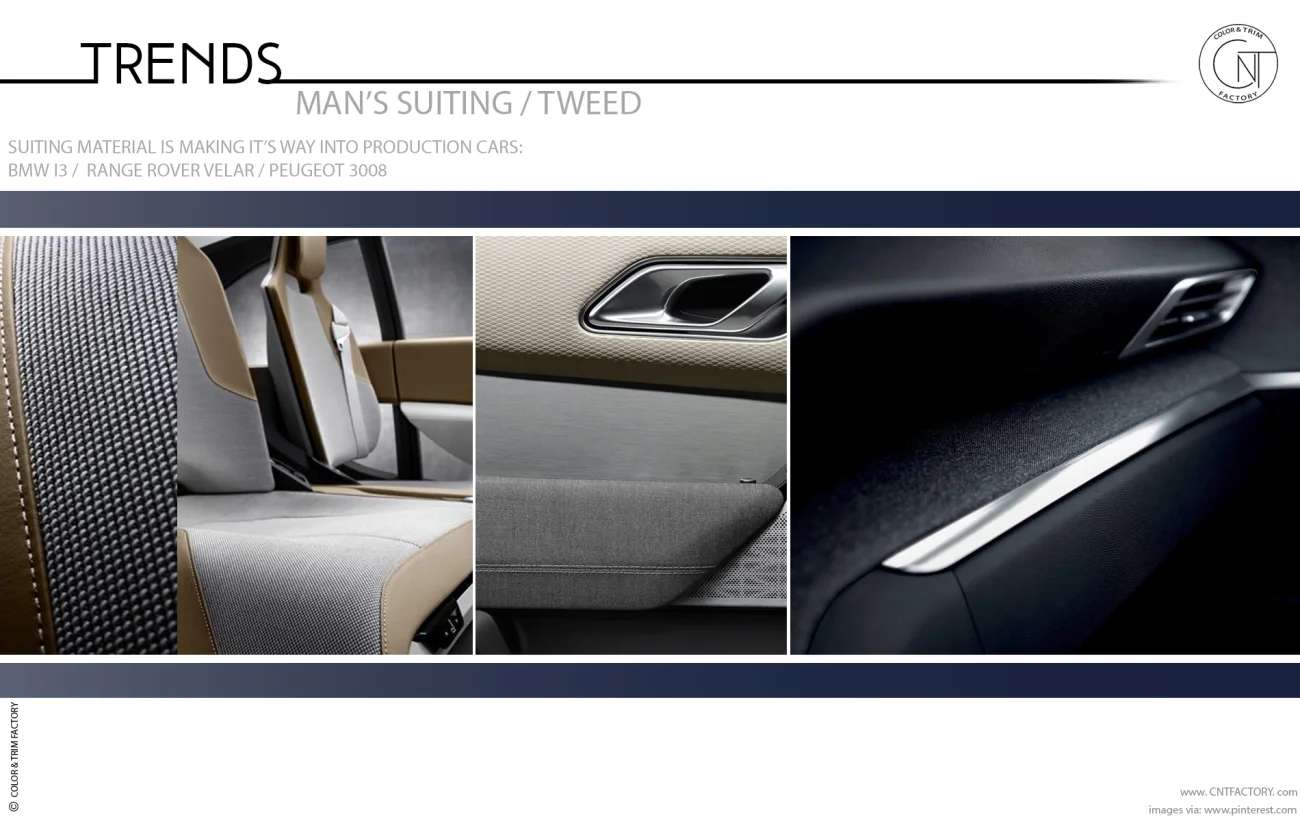 Suiting Material Tweed Automotive Design Color Trim