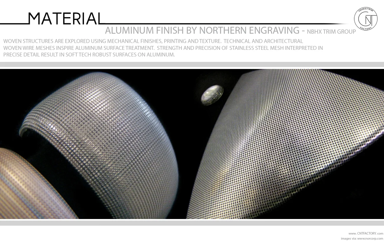 Aluminum finish Northern Engraving Automotive Color Trim Materials