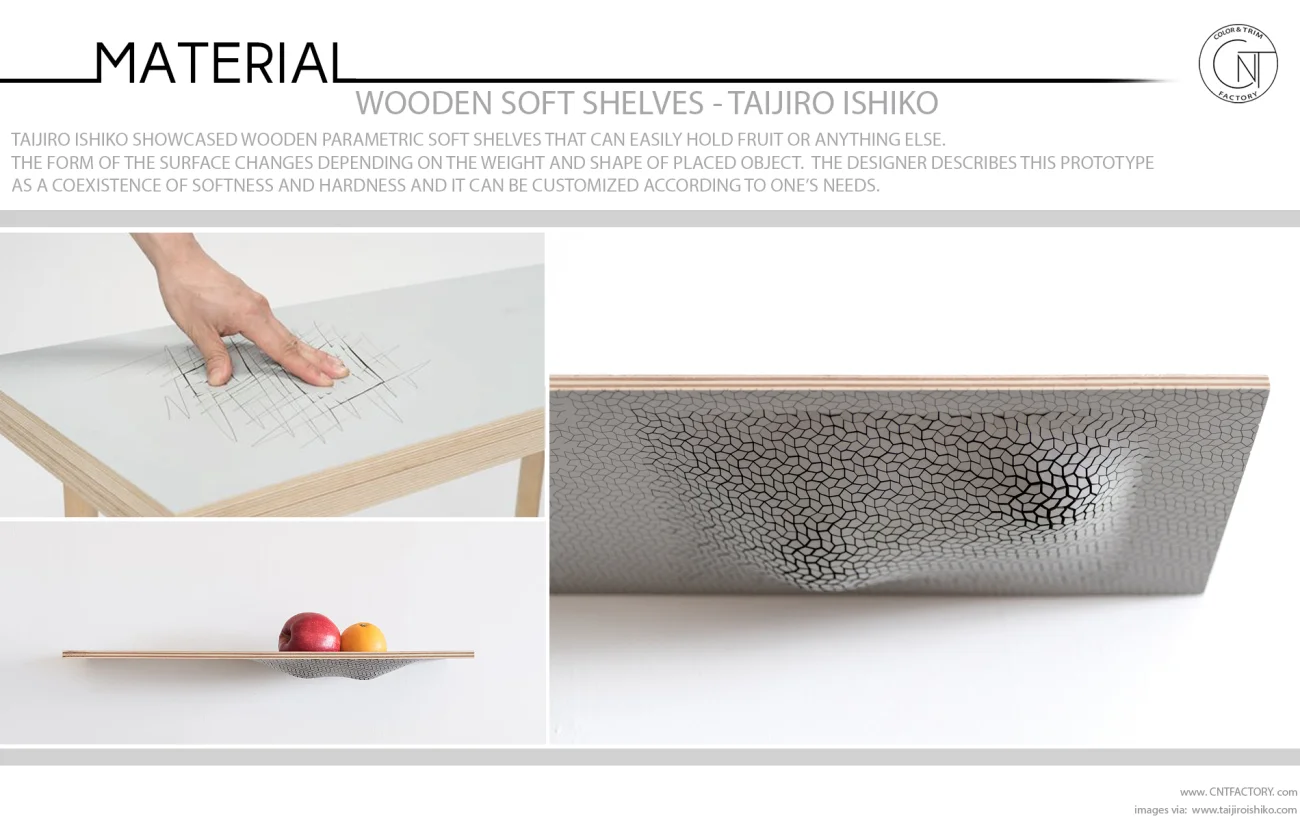Wooden Soft Shelves Taijiro Ishiko