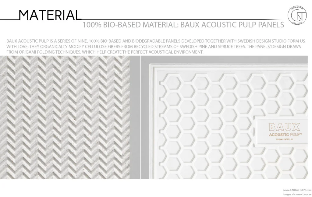 BAUX Acoustic Pulp Panels Bio Based Material