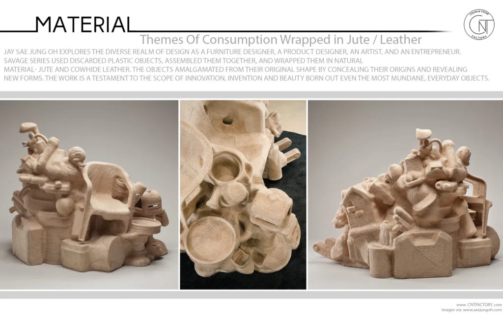 Themes Of Consumption Wrapped in Jute Leather 