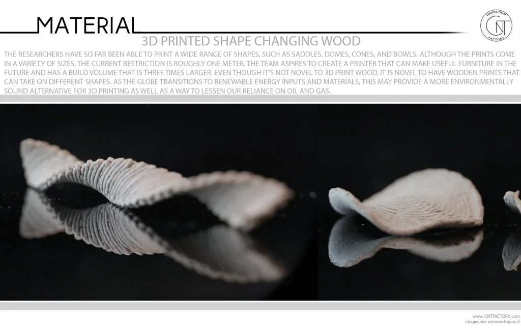 3D Printed Shape Changing Wood