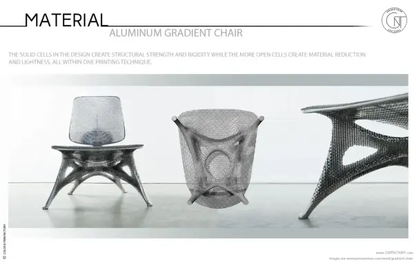 3D Printed Aluminum Gradient Chair