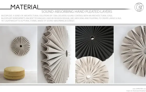 Sound-Absorbing Hand Pleated Layers