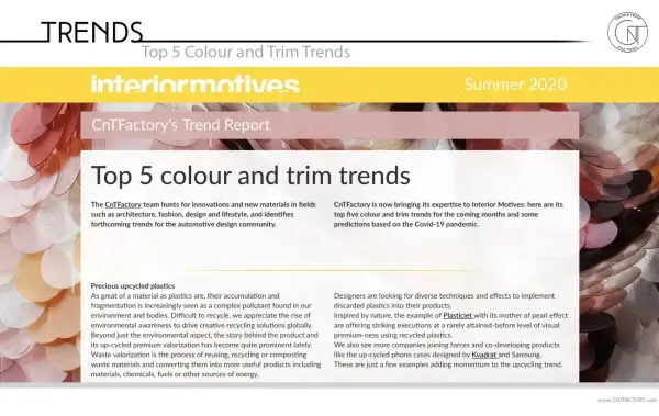 Top 5 Color and Trim Trends for Interior Motives - Summer 2020