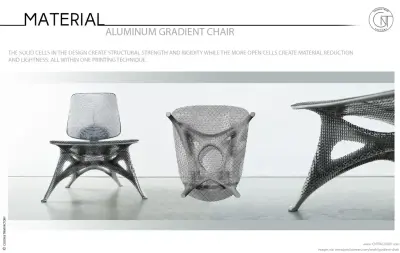 3D Printed Aluminum Gradient Chair