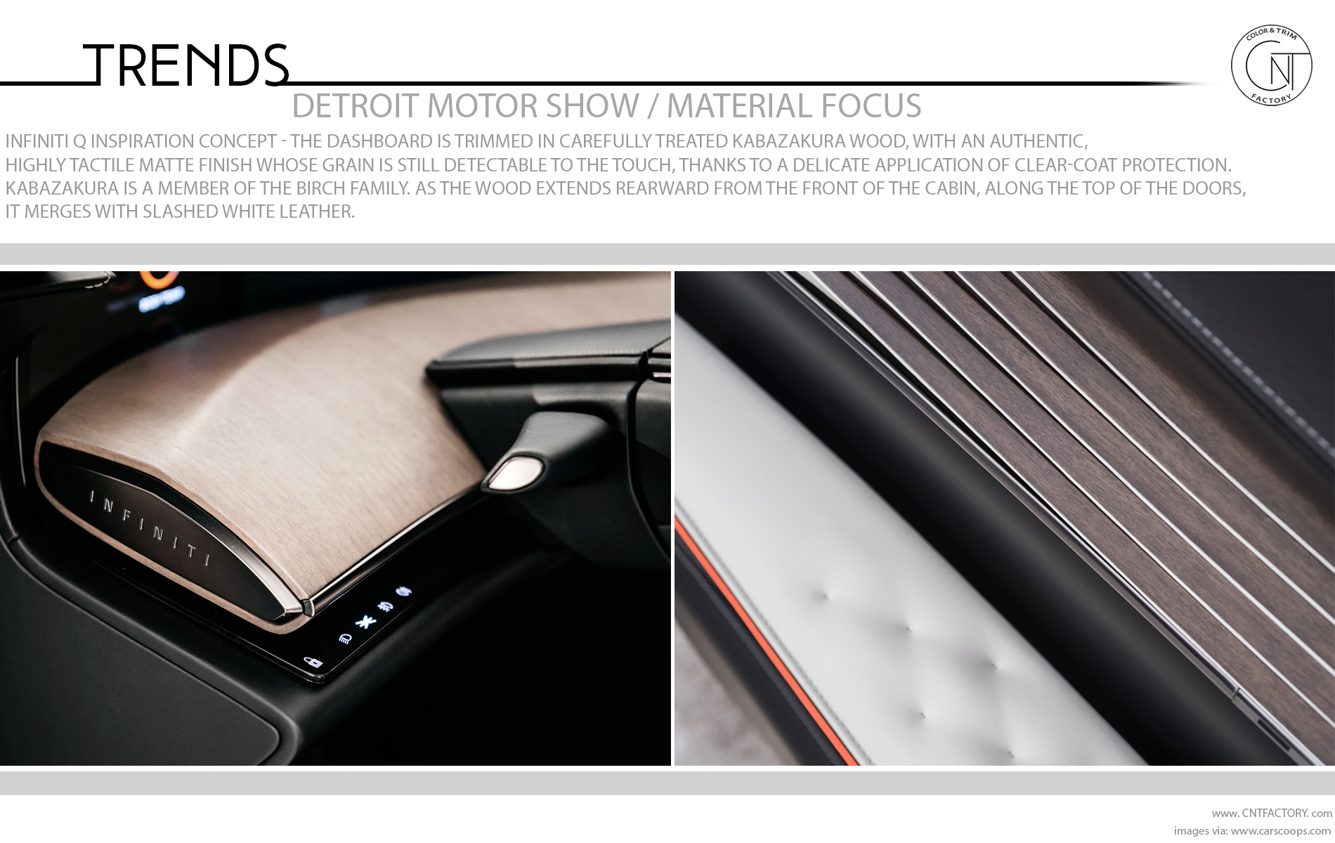 Detroit Motor Show Material Focus Infiniti Q Inspiration Concept