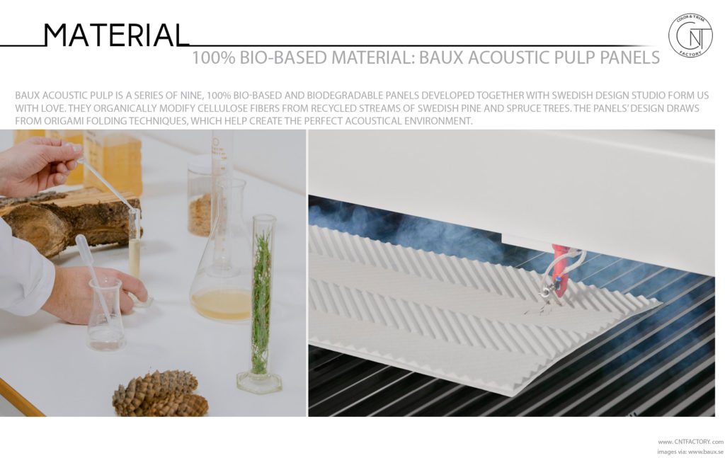 BAUX Acoustic Pulp Panels Bio Based Material