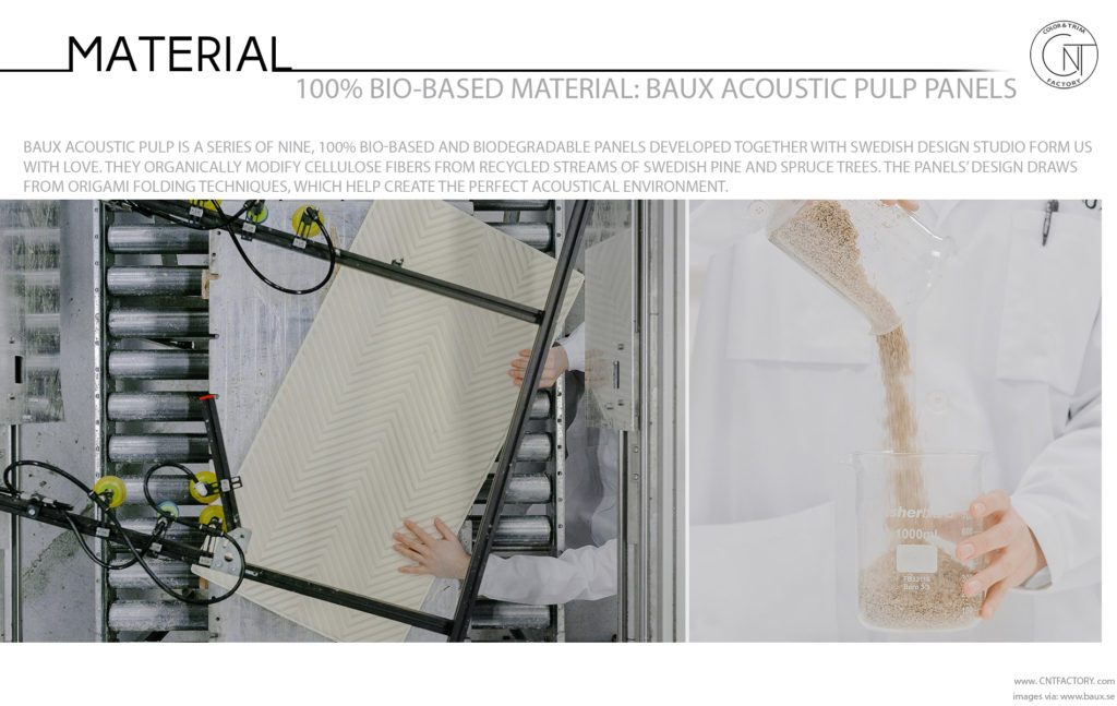 BAUX Acoustic Pulp Panels Bio Based Material