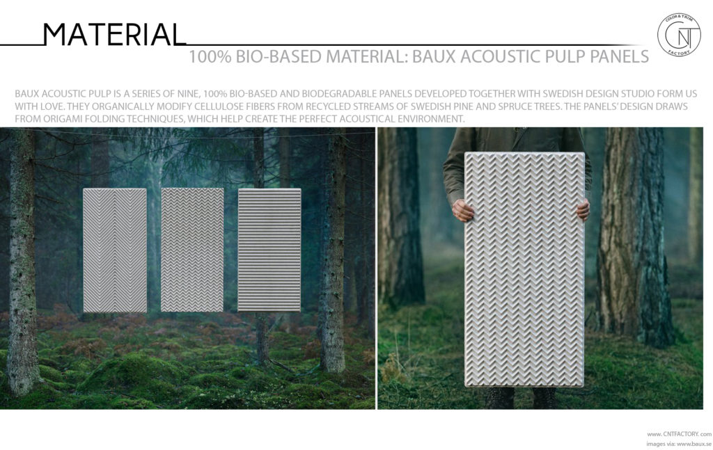 BAUX Acoustic Pulp Panels Bio Based Material