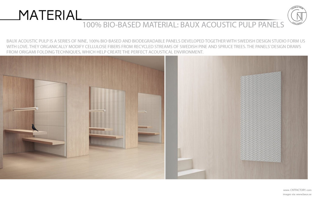 BAUX Acoustic Pulp Panels Bio Based Material