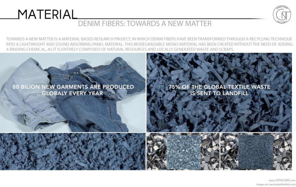 Denim Fibers Towards  New Matter