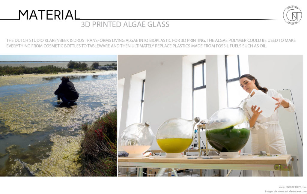 3D Printed Algae Glass