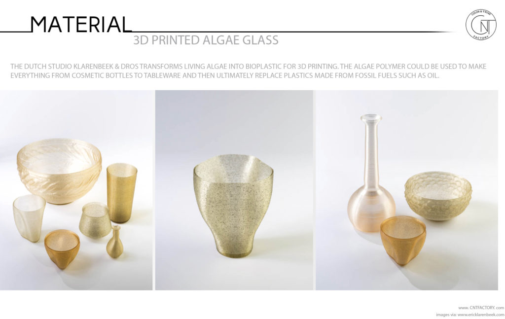 3D Printed Algae Glass