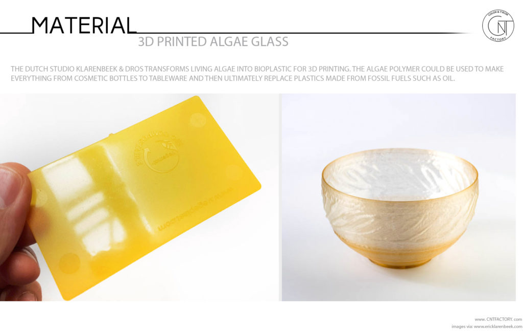 3D Printed Algae Glass