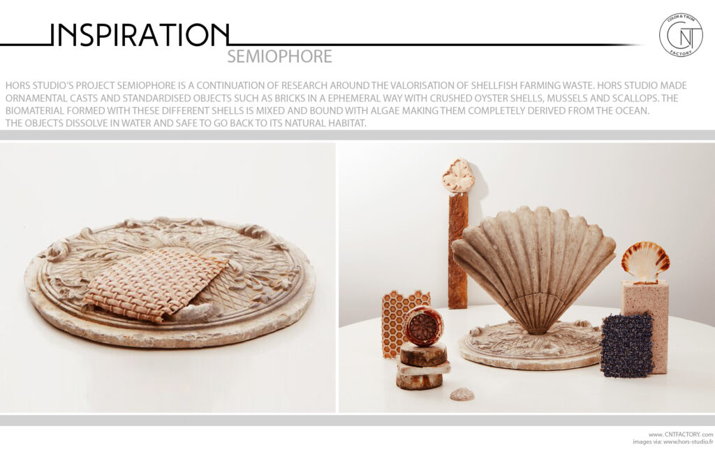 Semiophore valorisation shellfish farming waste