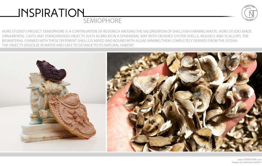 Semiophore valorisation shellfish farming waste