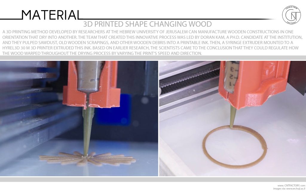 3D Printed Shape Changing Wood