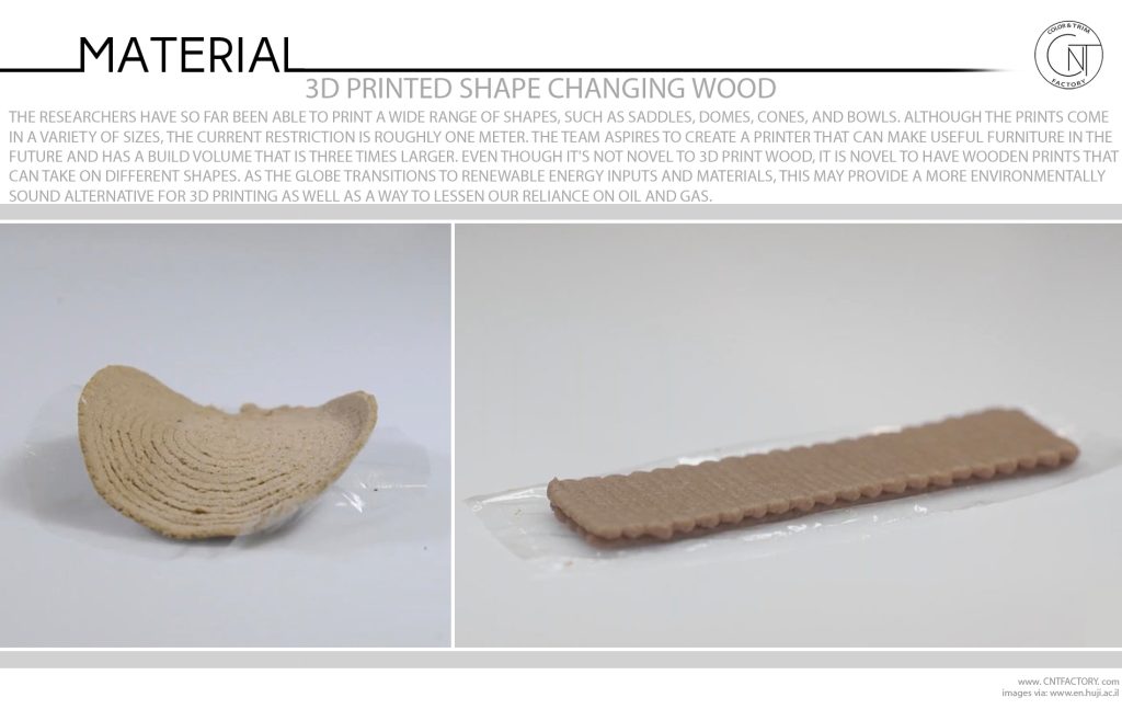 3D Printed Shape Changing Wood