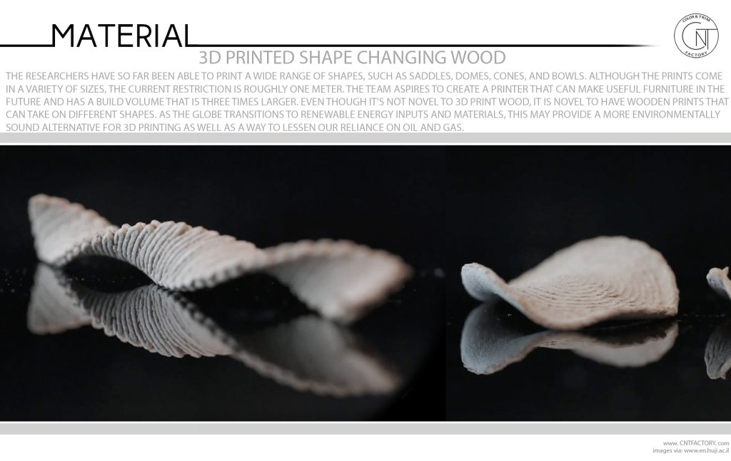 3D Printed Shape Changing Wood