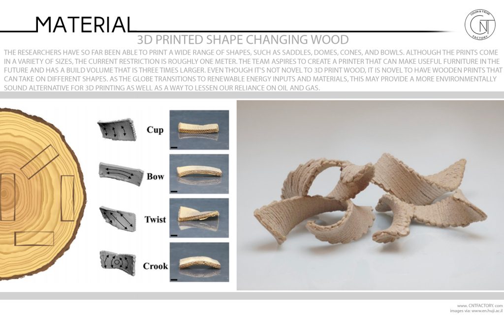 3D Printed Shape Changing Wood