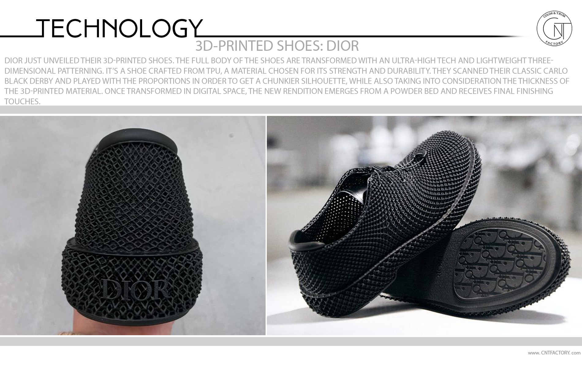 3D-printing Dior Men Winter 2023 footwear 