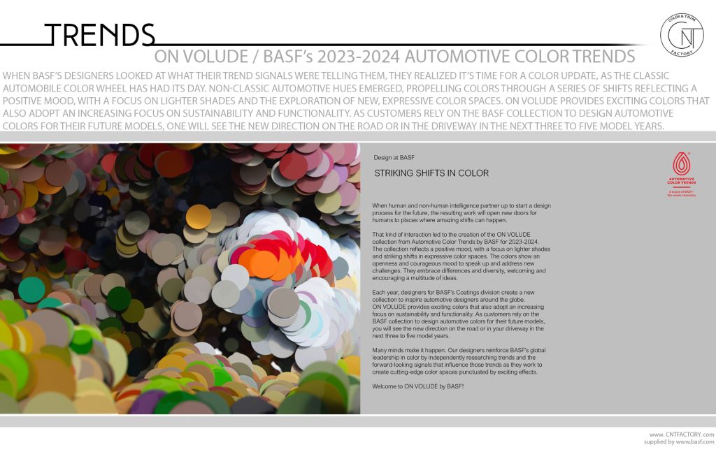 ON VOLUDE BASF’s 2023-2024 Automotive Color Trends Collection