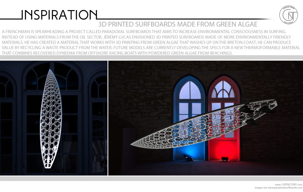 3D Printed Surfboards Made From Green Algae