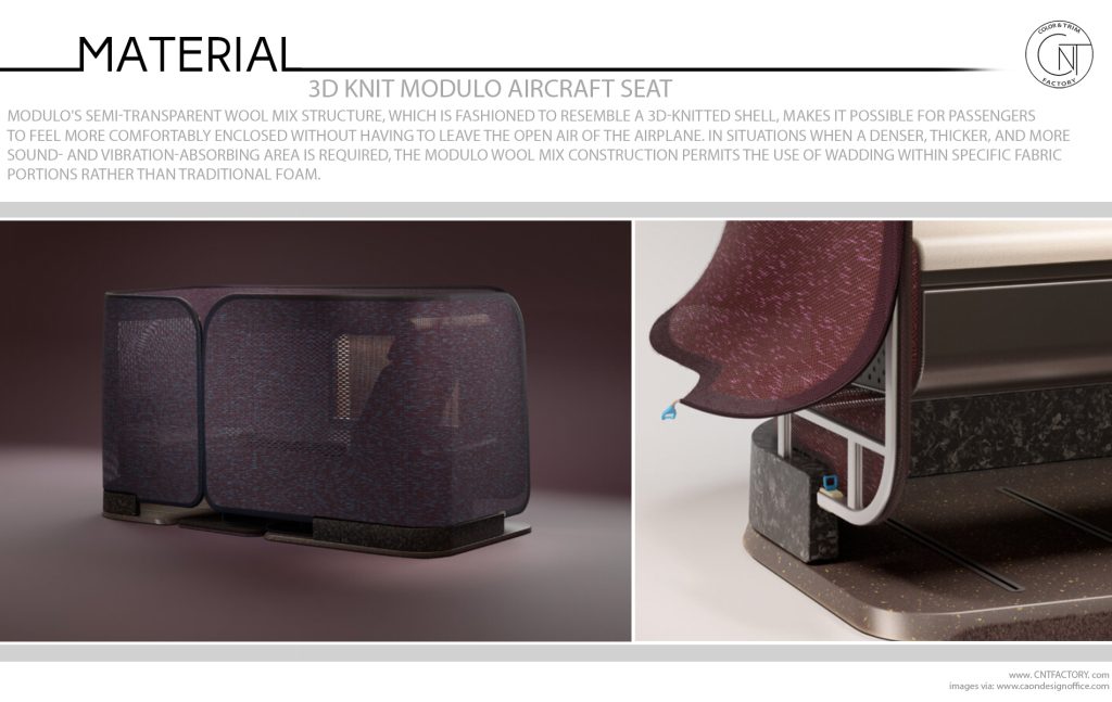 3D Knit Modulo Aircraft Seat