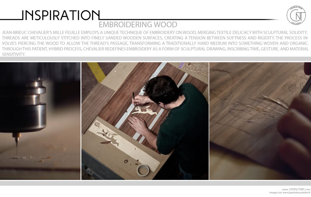 Embroidering Wood