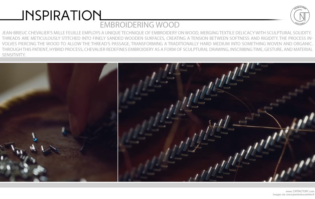 Embroidering Wood