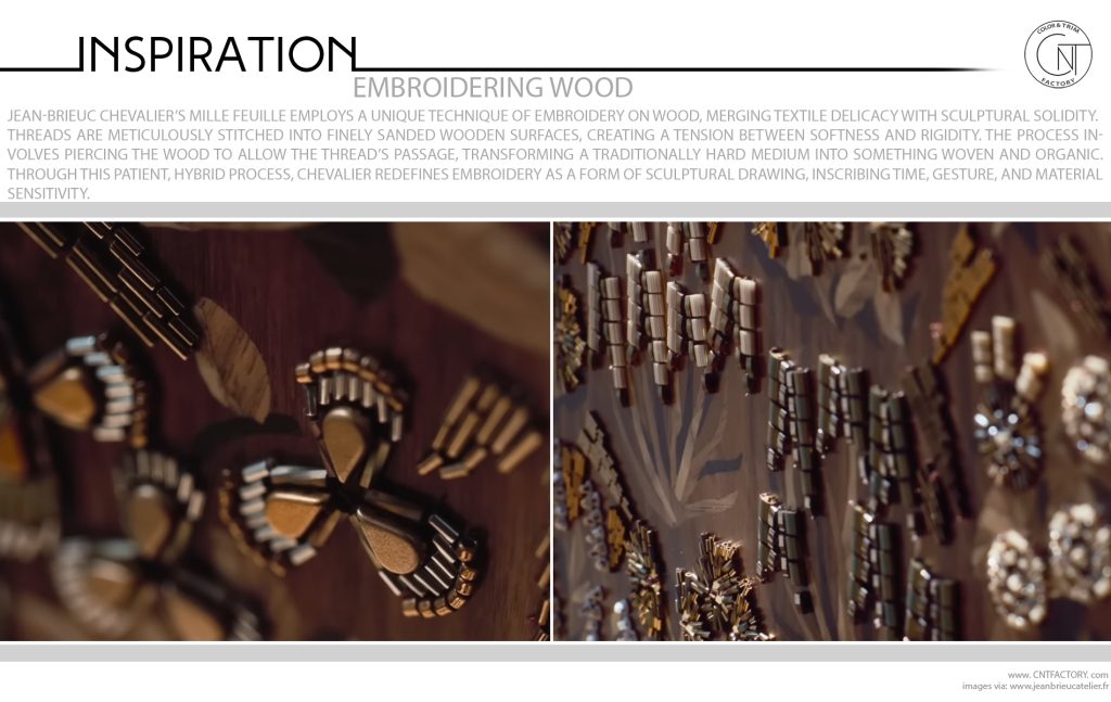 Embroidering Wood