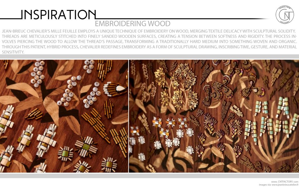 Embroidering Wood