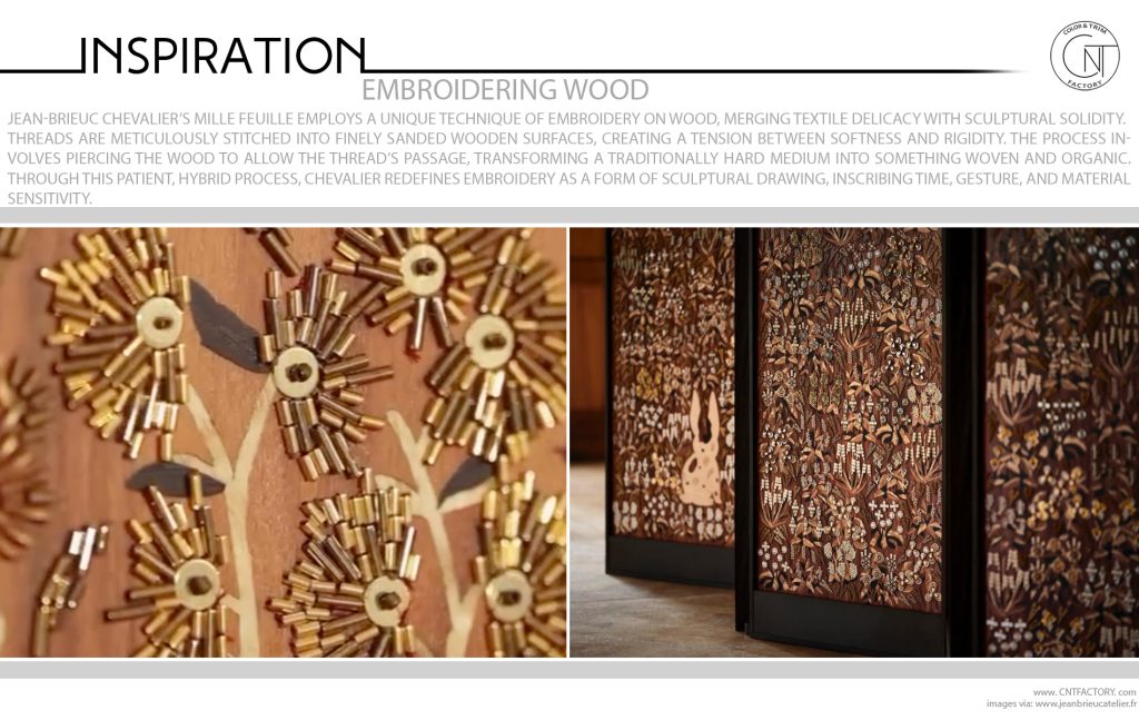 Embroidering Wood